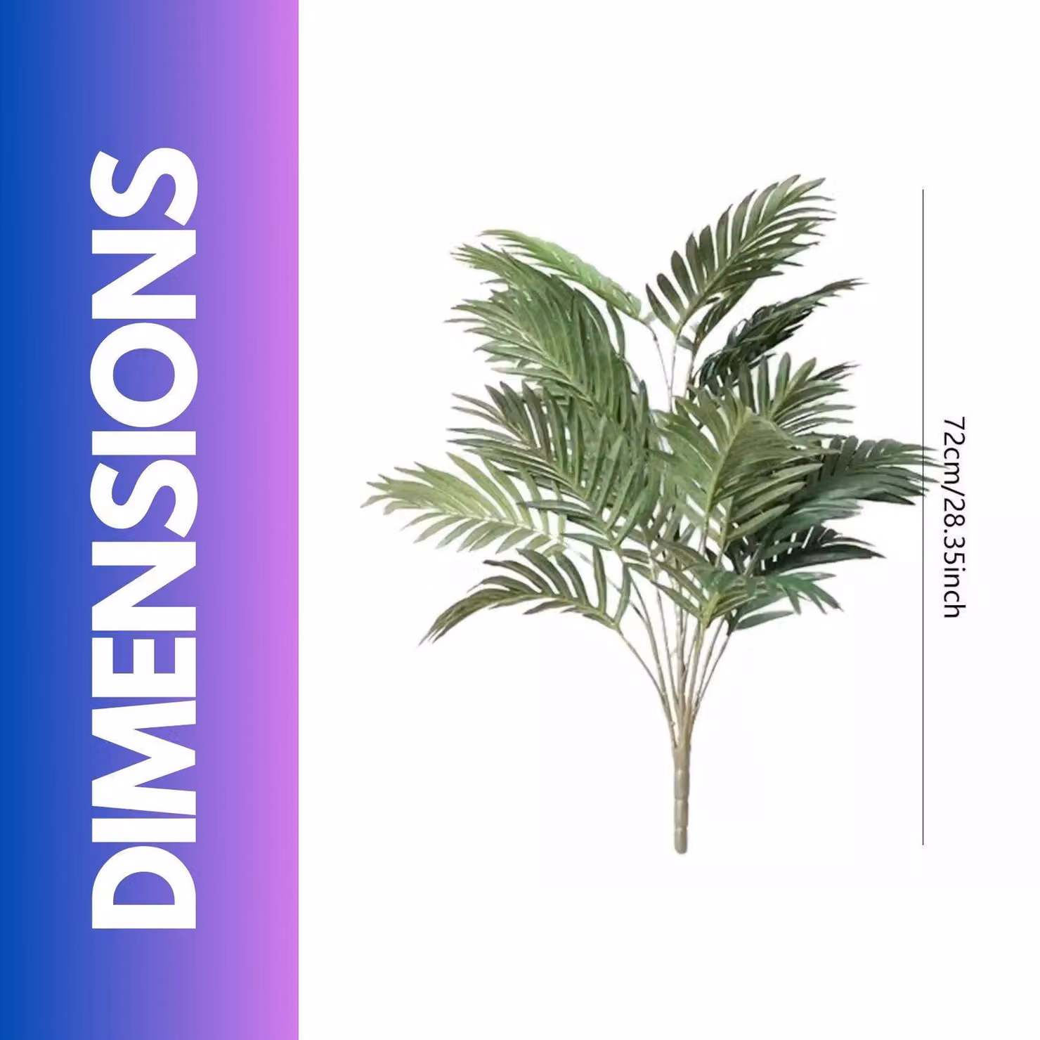 FURNOS Green Artificial Potted Palm Plant, Height: 72 cm – 2