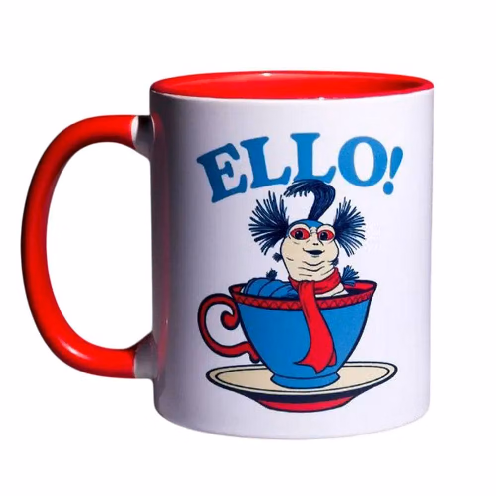 Labyrinth Ello Fancy A Cuppa? The Worm Porcelain Mug in White – 3