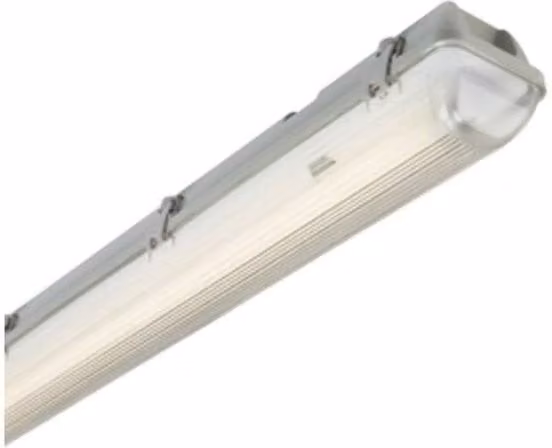 Netlighting Single LED Ready Anti Corrosive Fitting, Grey, IP65, T8, 6ft