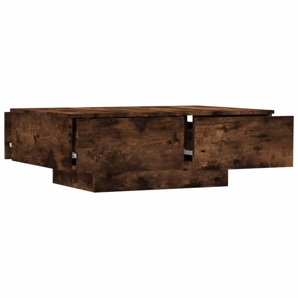 Berkfield Home Smoked Oak Coffee Table in Brown, W/D/H: 90 x 60 x 31 cm – 4