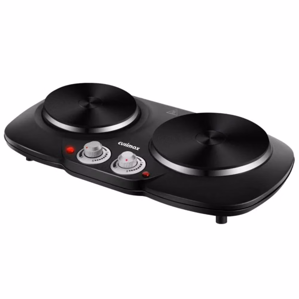 Cusimax 2500W Portable Double Cast Radiant Hot Plate in Black – 2