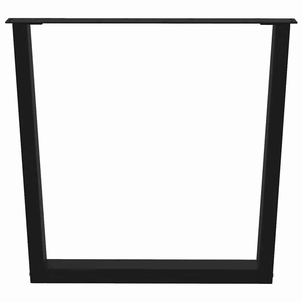 Berkfield Home V-Shape Dining Table Legs, 3 Piece Set, Black Steel, H: 72-73.3 cm x W: 80 cm – 4