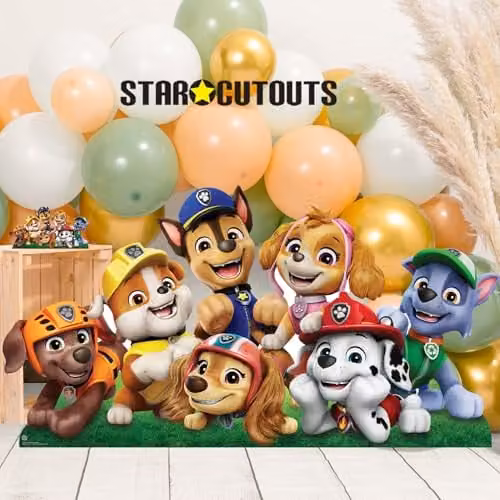 Star Cutouts Paw Patrol Group Shot Wide Cardboard Cutout, Multicolour, Width: 94 cm – 3