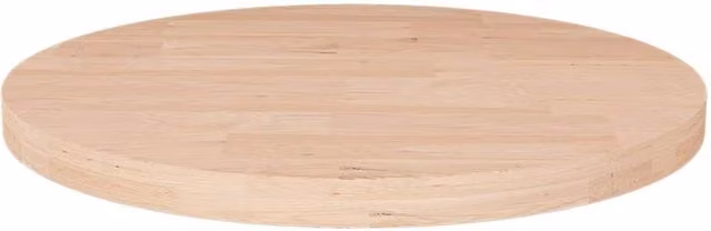 Berkfield Home Round Solid Wood Oak Table Top, Brown, Diameter: 50 cm, Thickness: 2.5 cm