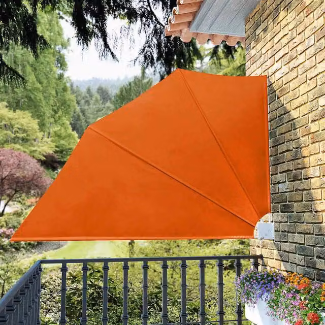 Berkfield Home Collapsible Balcony Side Awning in Orange, W/H: 240 x 160 cm