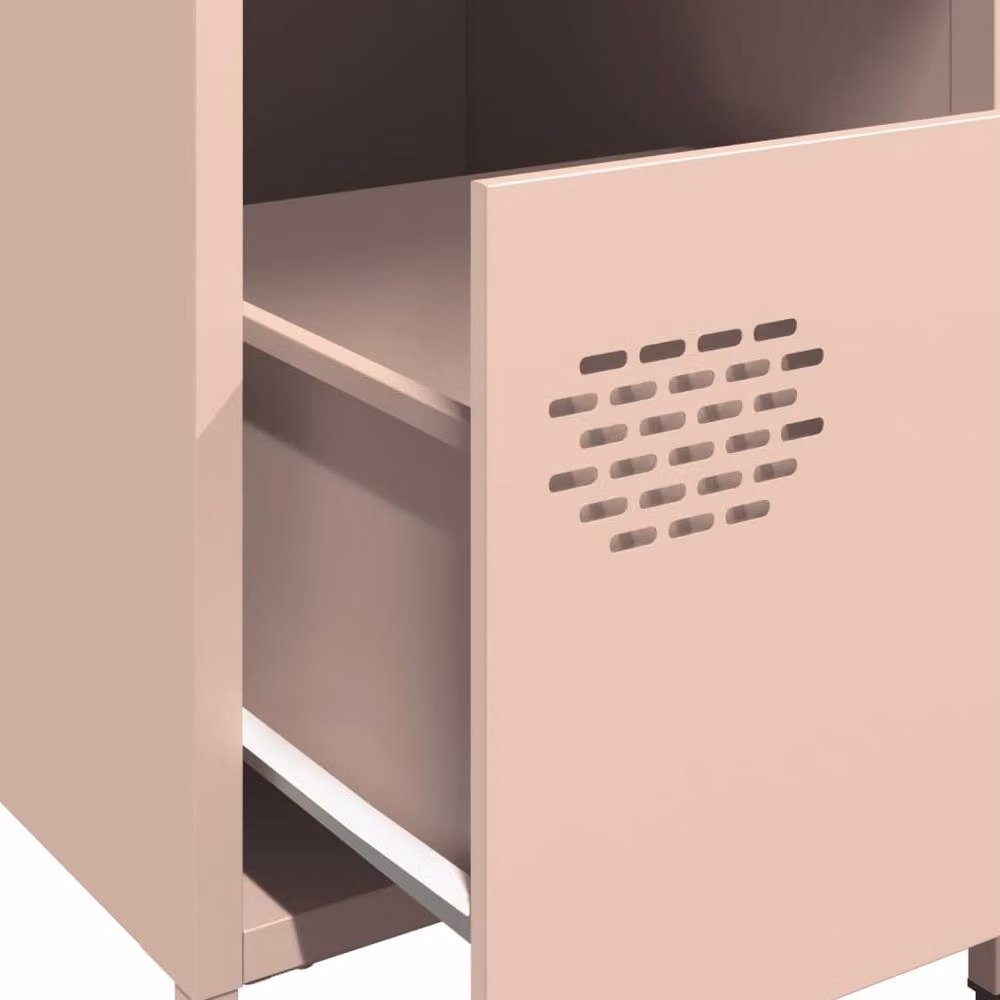 Berkfield Home Timeless Bedside Cabinet, Pink, W/D/H: 35 x 39 x 43.5 cm – 3