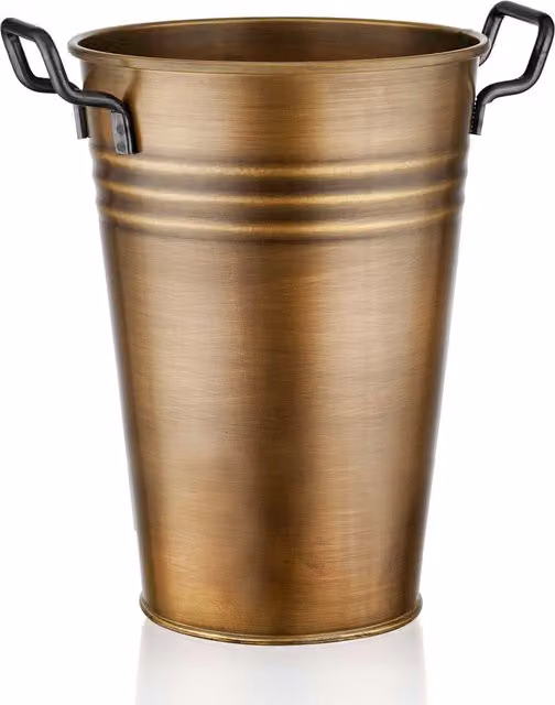 The Mia UK Black and Gold Metal Tabletop Vase