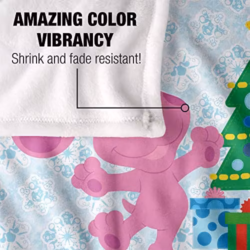 Blues Clues Christmas Super Soft Fleece Blanket in Blue and Pink – 2