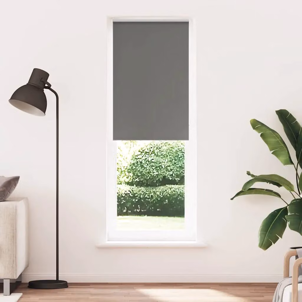 Berkfield Home Grey Blackout Roller Blind, Thermal Insulating Polyester, W: 75 cm, H: 210 cm – 2