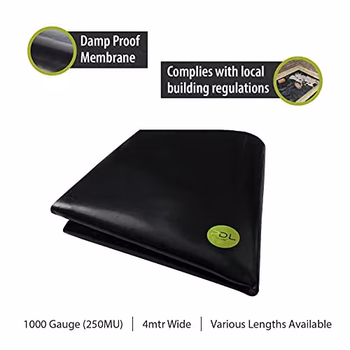 Pegdev Heavy Duty Black Polythene Plastic Sheeting, 25 m x 4 m – 2