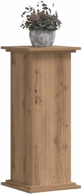 Berkfield Home Artisan Oak Plant Stand in Brown, W/D/H: 33 x 33 x 80 cm – 1