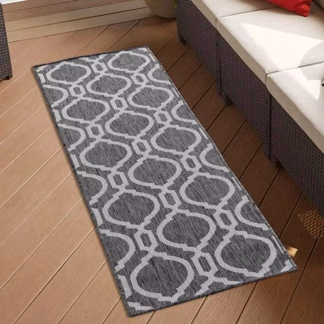 Desire Rugs Modern Grey Kilim Runner, W/D/H: 60 x 220 cm