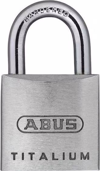 ABUS 64TI TITALIUM Padlock in White and Silver with 20mm Keyed Alike KA6205