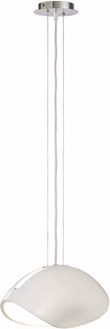 Netlighting Pasion Oval 3-Light Pendant Light in Gloss White and Polished Chrome – 3
