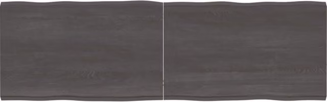 Berkfield Home Table Top Live Edge Solid Wood Countertop in Dark Grey and Brown, W: 160 cm, D: 50 cm – 1