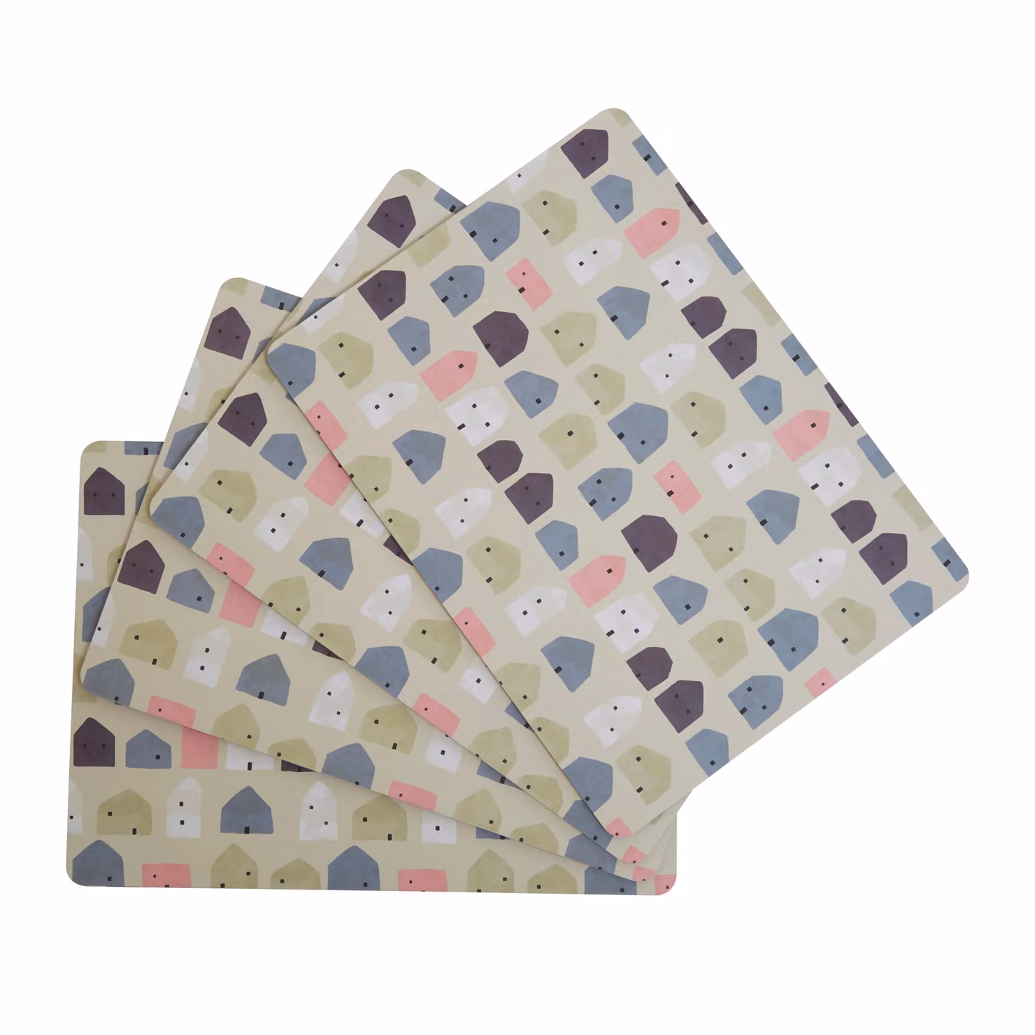 Orsina Set of 4 Multicoloured Graphic Rectangular Cork Placemats – 2