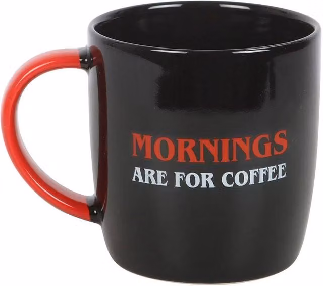 Something Different Mornings Are For Coffee Mug in Black Ceramic