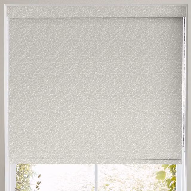 Terrys Silver Grey Blackout Textile Roller Blind