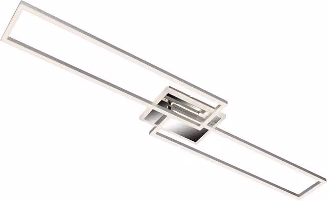Briloner Chrome Aluminium 40W CCT LED Wall and Ceiling Light in Silver – 1