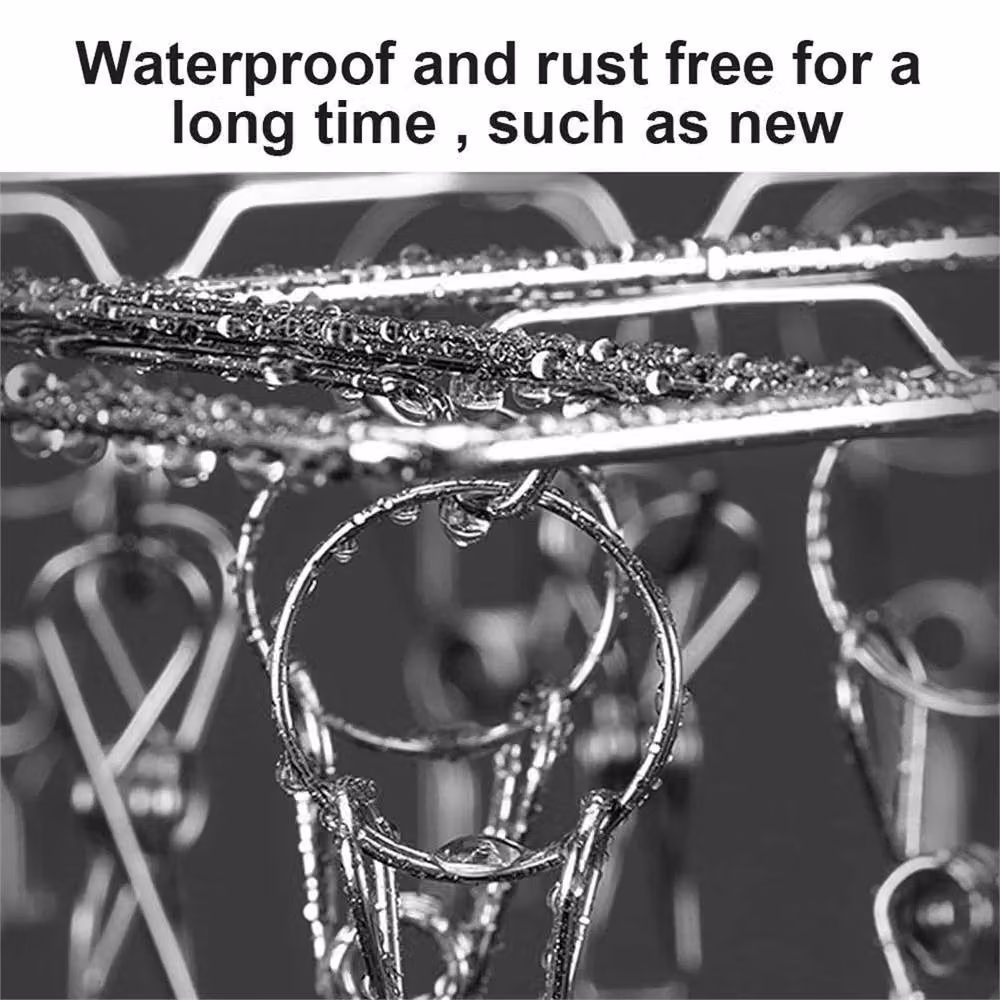 SPETLEK 2-Pack Stainless Steel Iron Drying Rack with 20 Clips in Silver – 3