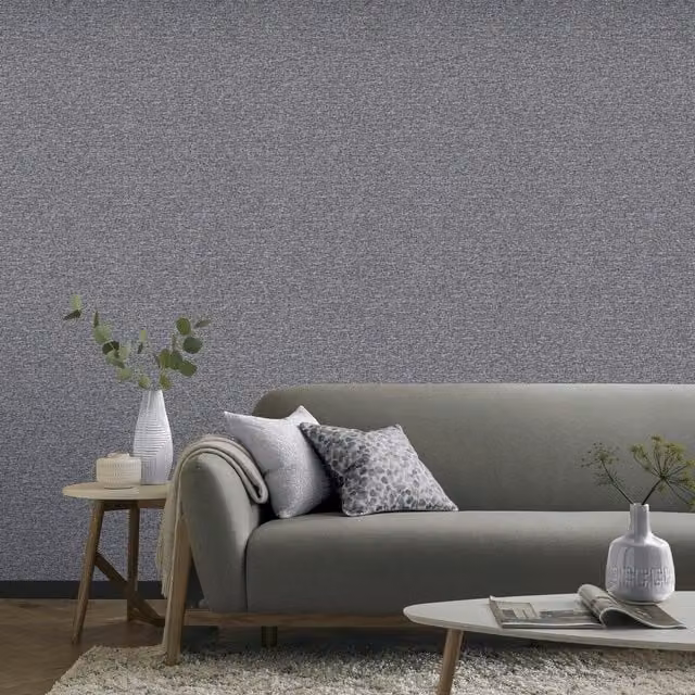 Arthouse Plain Textured Abstract Wallpaper in Grey