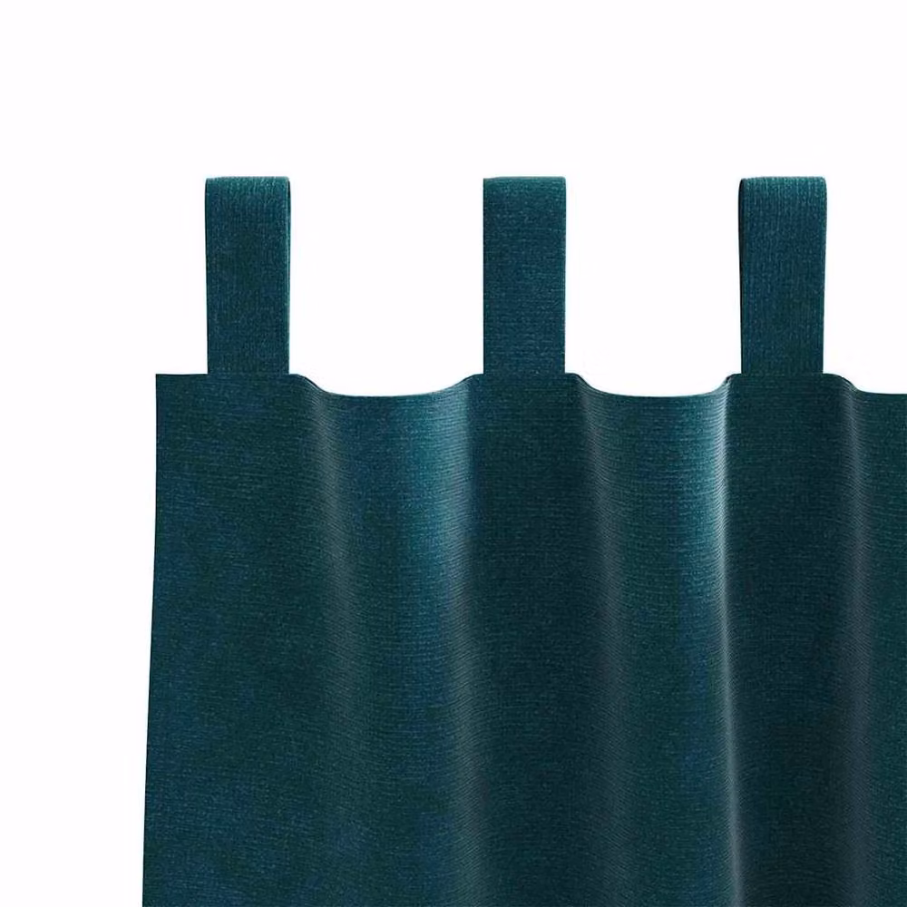 Berkfield Home Elegant Dark Green Velvet Blackout Curtains with Hanging Loops, 2 Pack – 4