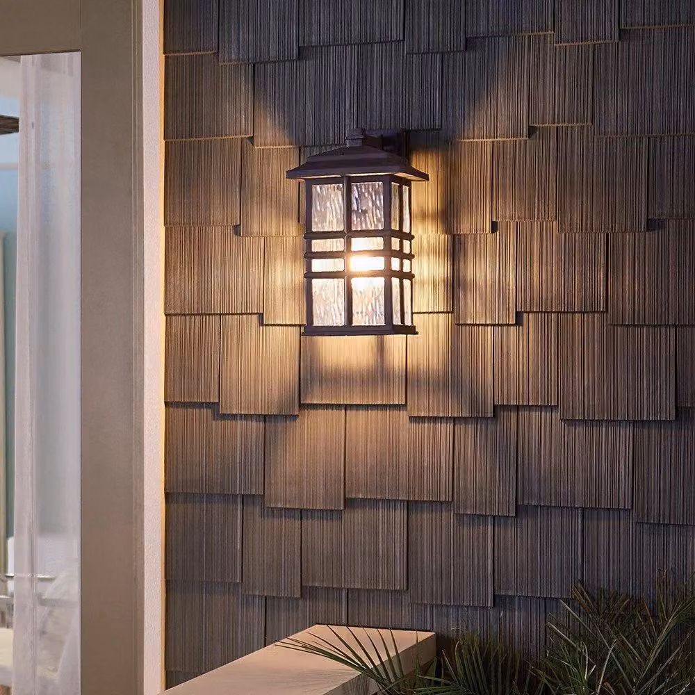Netlighting Beacon Outdoor Wall Lantern in Olde Bronze and Brown with Transparent Glass, IP44, E27 – 2