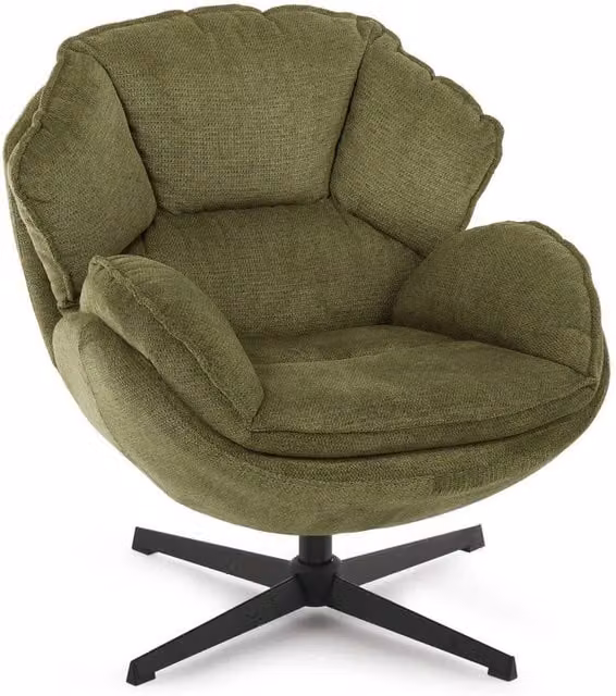FORGEVIO Green Fabric Swivel Task Chair with Armrests – 1