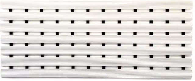 Nicoman Anti Slip PVC Duckboard Shower and Bath Mat, White, W: 61 cm, D: 25 cm