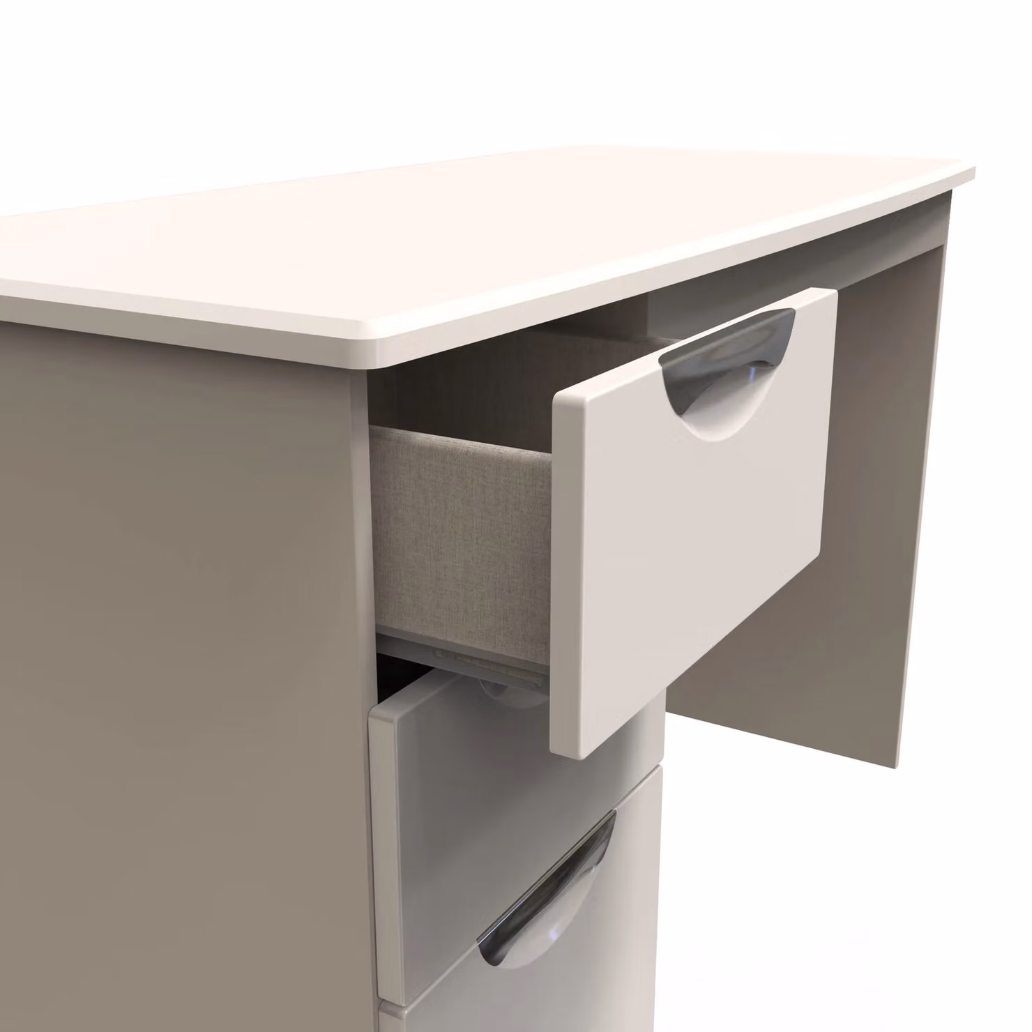 2 U Holborn 3 Drawer Desk in Taupe – 4