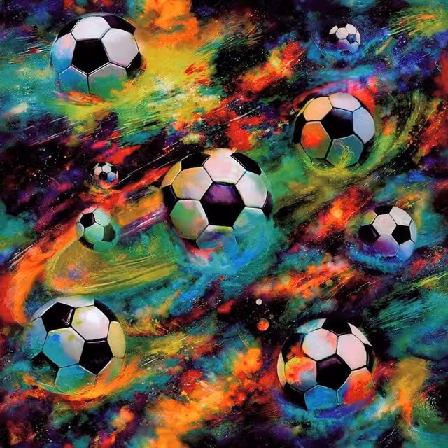 Holden Décor Football Galaxy Abstract Multicolour Matt Wallpaper Roll