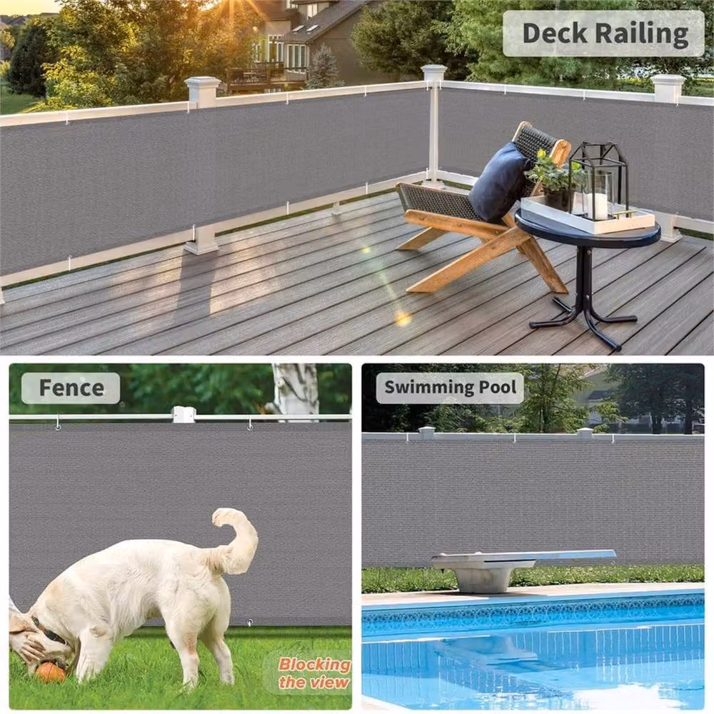 Nordara Grey HDPE Privacy Fence Net and Balcony Cover, Width: 100 cm – 3