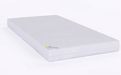 KUDL HOME Kidsaw Junior Toddler Fibre Safety Mattress, White, W/D/H: 140 x 70 x 10 cm