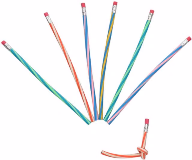 UMKYTOYS 7-Piece Set of Multicolour Flexible Graphite Pencils for Children