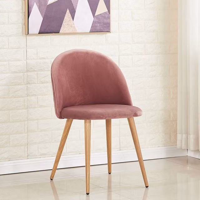 Life Interiors Lucia Velvet Dining Chairs, Set of 4, Pink