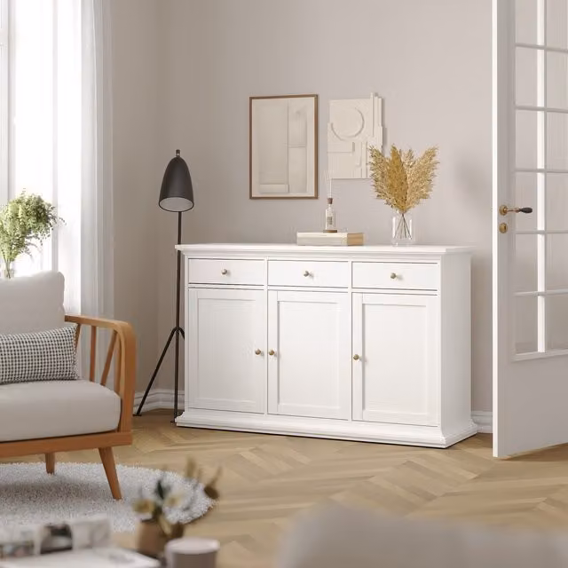 Furniture To Go Paris White Wooden Sideboard