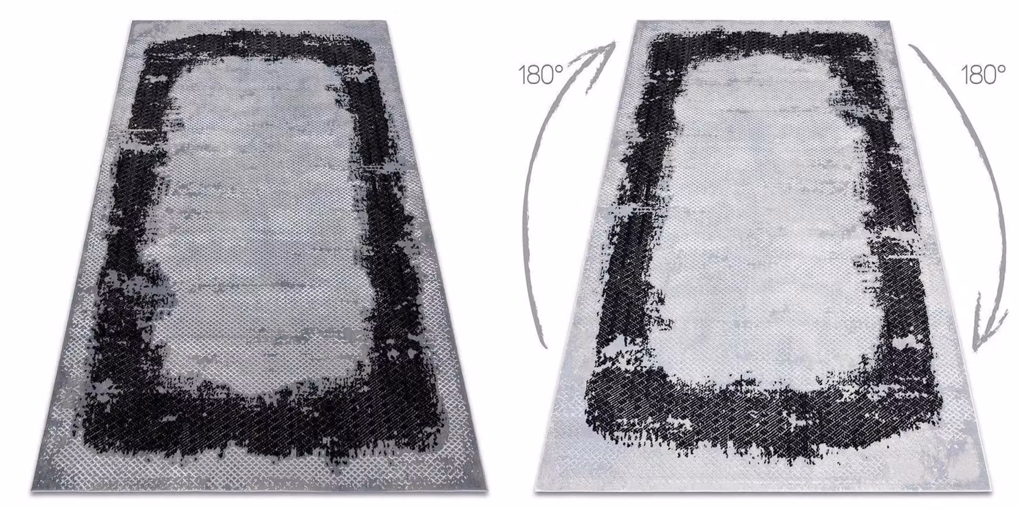RugsX Core Abstract Modern Rug in Black, W: 160 cm, L: 220 cm – 2