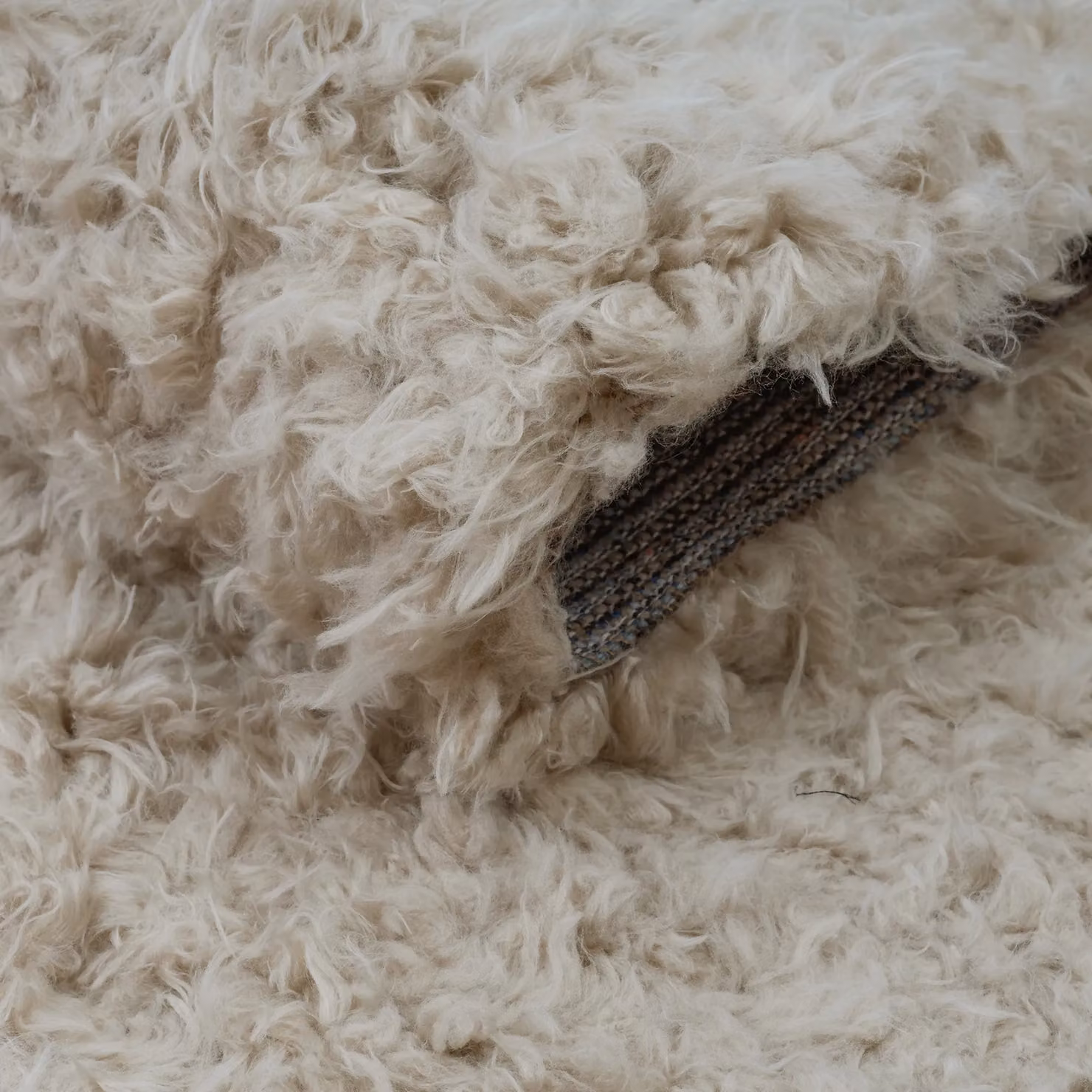 Home Republic Montana Fluffy Textured Rug in Beige, W: 120 cm, L: 170 cm