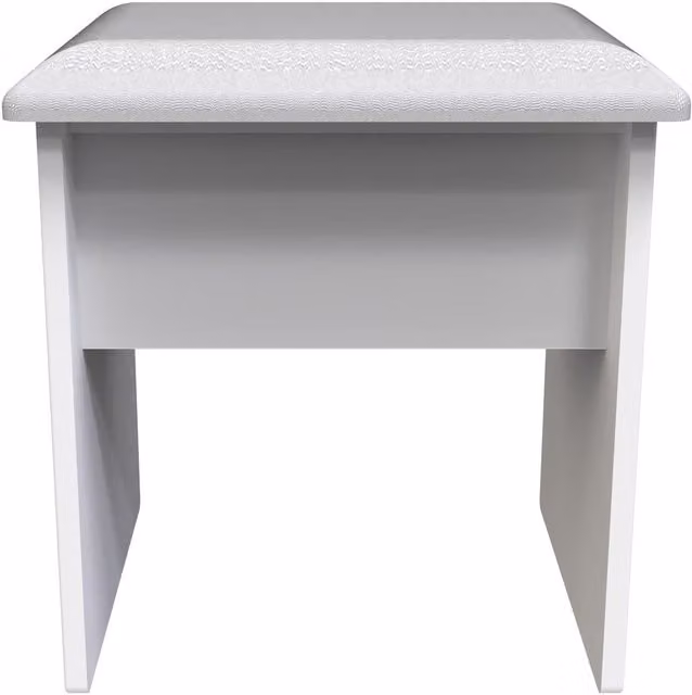 Ready Assembled 2 U Harrow Stool in White Synthetic Leather – 1