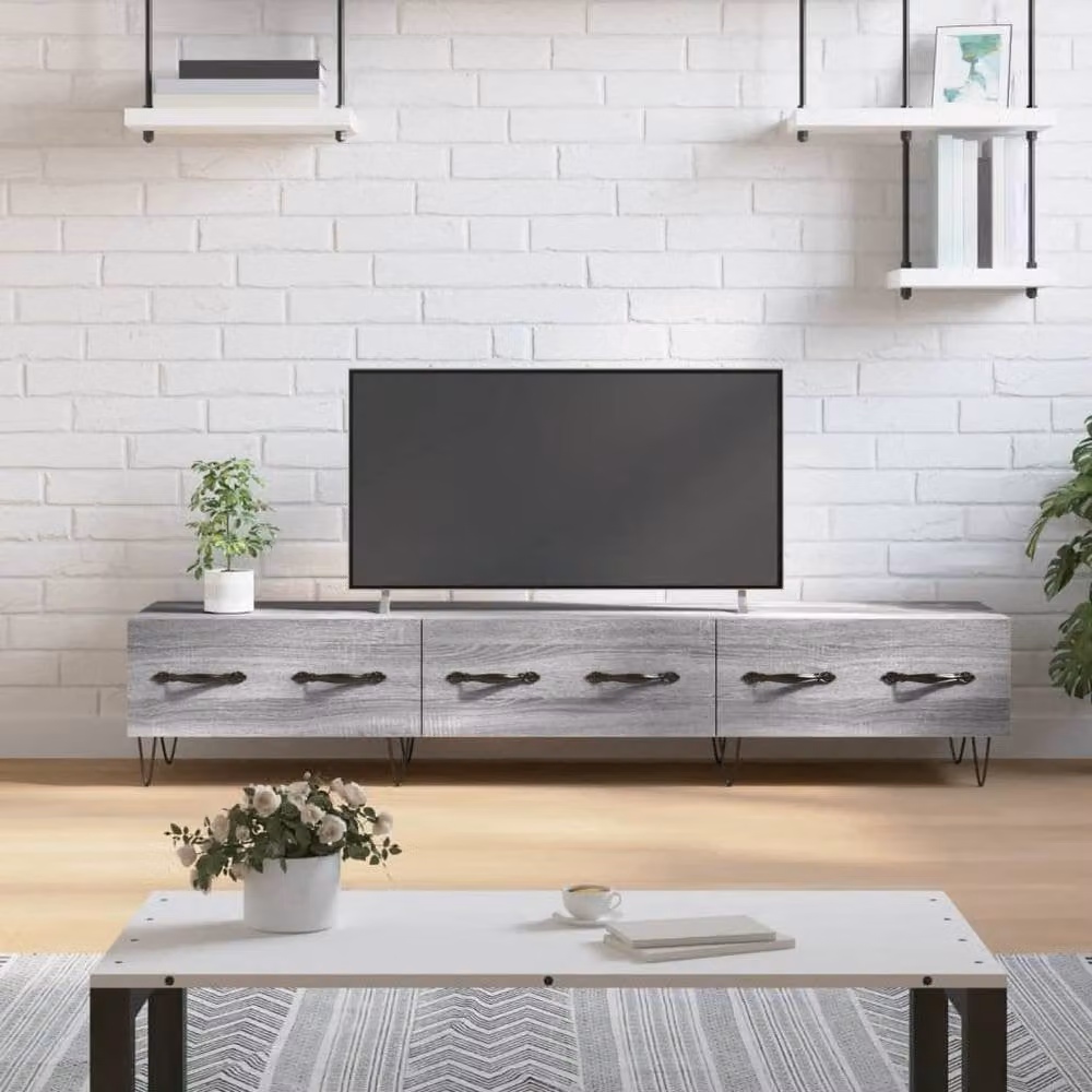 Berkfield Home Grey Sonoma TV Cabinet in Engineered Wood W/D/H: 150 x 36 x 30 cm – 2