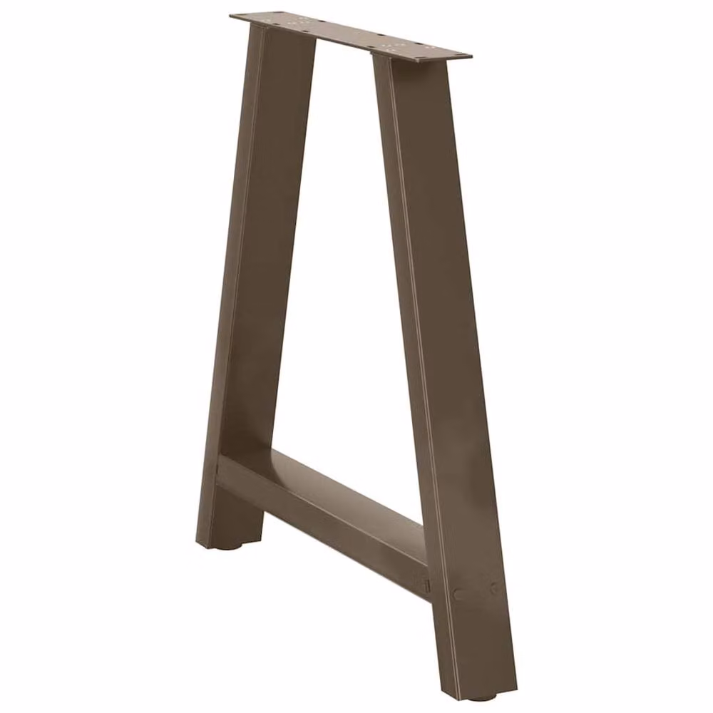 Berkfield Home Modern A-Shaped Coffee Table Legs in Bronze Steel, 2 Pieces, H: 72-73 cm x W: 80 cm – 3