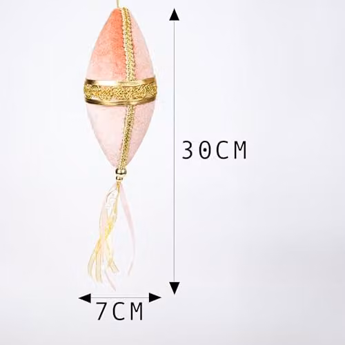 Shatchi Pink Oval Drop Christmas Hanging Bauble Pendant, W/D/H: 7 x 7 x 30 cm – 2