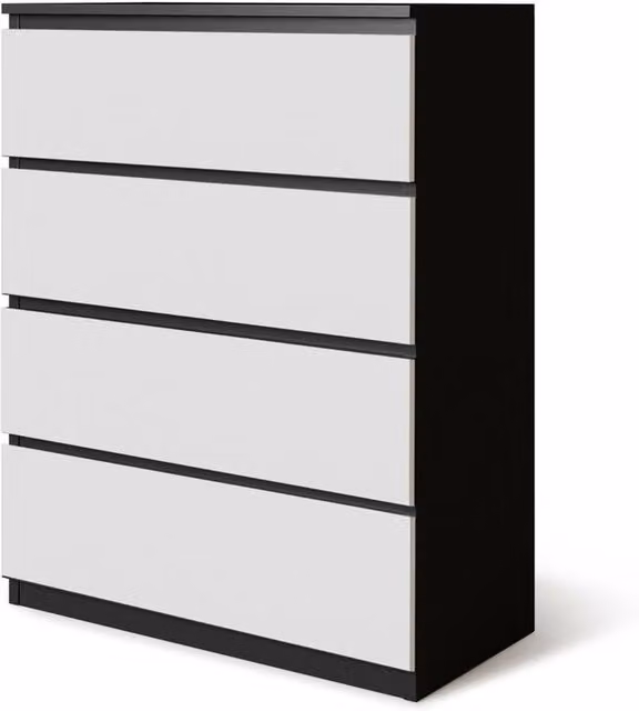 URBNLIVING Modern Black Wooden Chest of Drawers