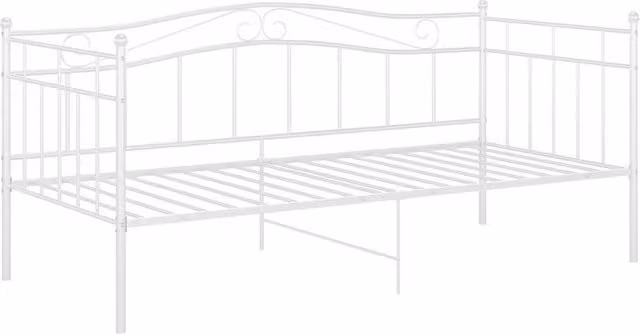 Berkfield Home White Metal Sofa Bed Frame W/D/H: 90 x 200 cm