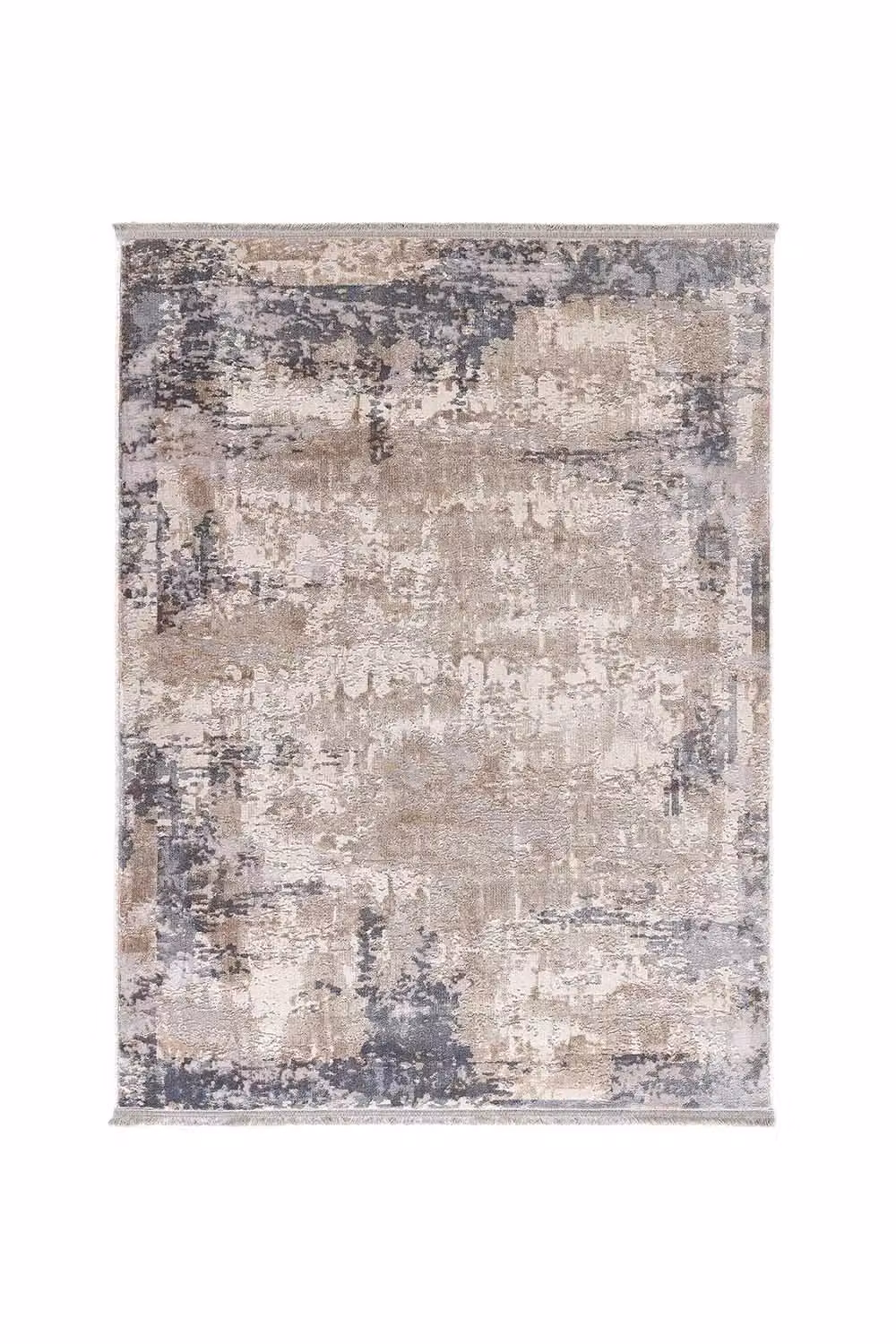Rugs Direct Aura Hug Cosimo Distressed Grey and Blue Vintage Style Rectangular Rug with Fringes W: 120 cm, D: 170 cm – 2