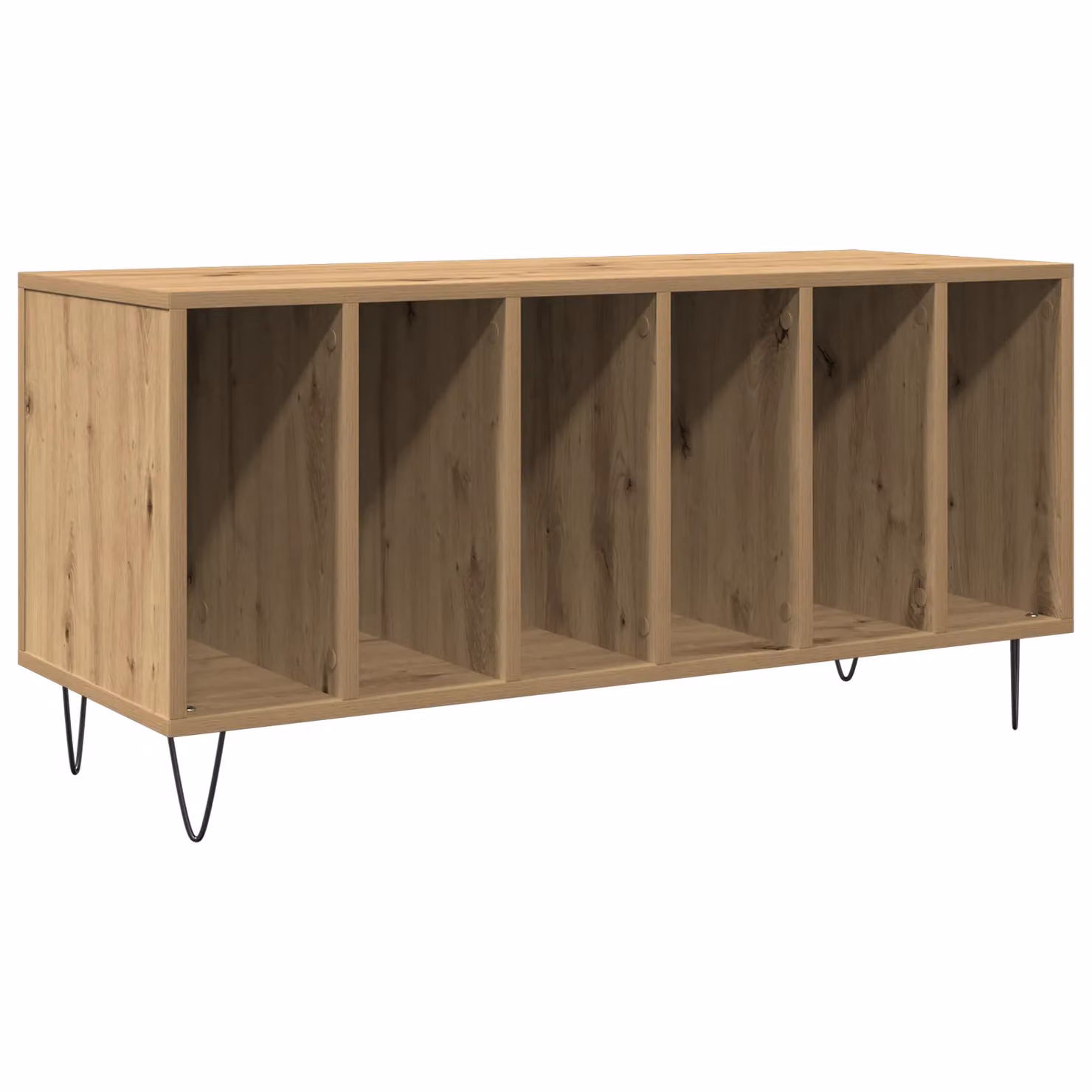 Berkfield Home Record Cabinet in Brown Old Wood, W/D/H: 100 x 38 x 48 cm – 2