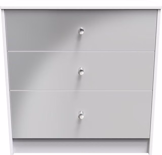 Ready Assembled 2 U Taunton 3 Drawer Deep Chest in Mid Grey