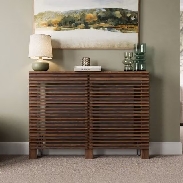 Temprazo Modern Brown MDF Wall Mounted Radiator Cover