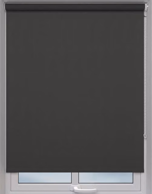 Terrys Drama Made to Measure Opaque Textile Roller Blind in Black or Anthracite