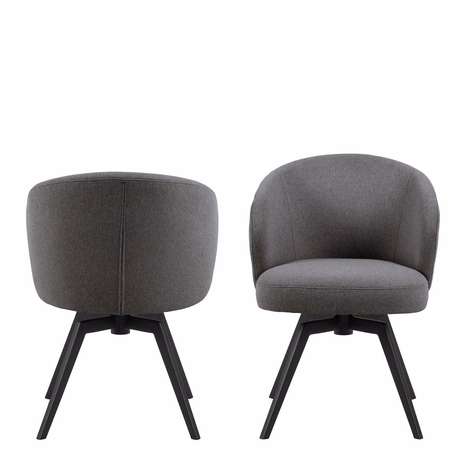 Furniture To Go Darlene Grey Fabric Dining Chair with Armrests and Swivel Function – 2